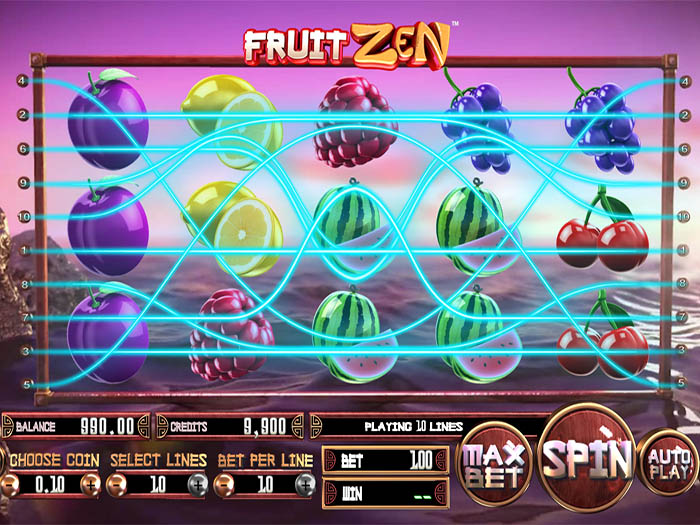 fruit zen paytable 2